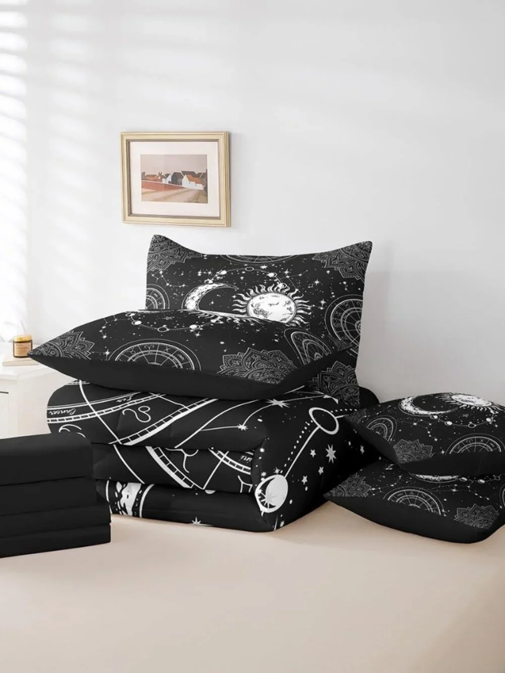 Sun Moon Constellation Comforter Set Twin Size Kids Boys Girls